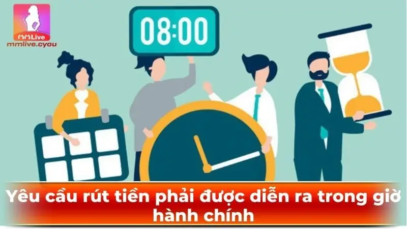 Yêu cầu rút tiền phải được diễn ra trong giờ hành chính